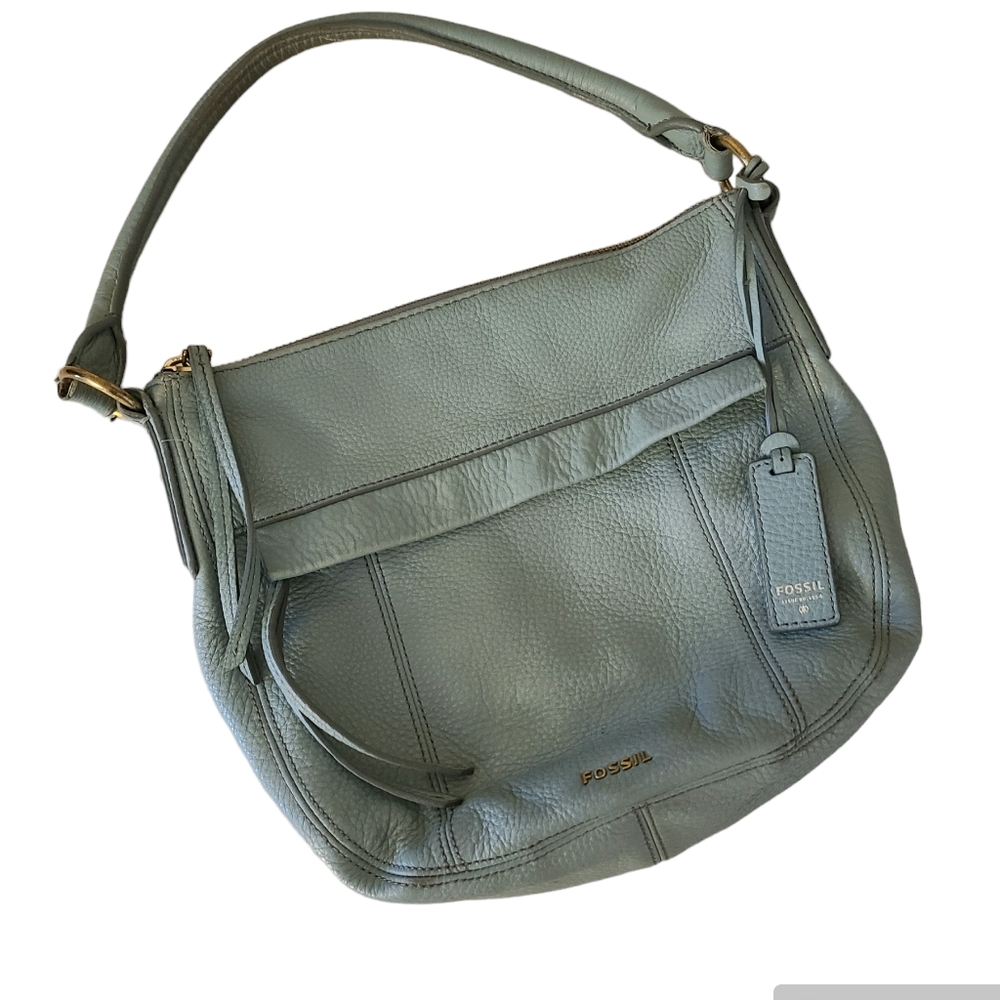 fossil leather jolie shoulder bag sage green